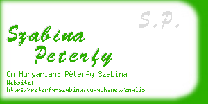 szabina peterfy business card